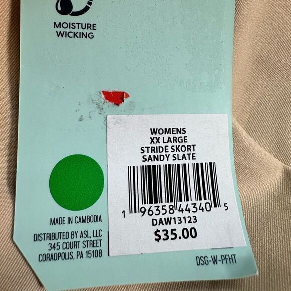 NWT DSG Plus Size Mid Rise Stride Skort Built on Biker Shorts Pocket - Size XXL - Picture 5 of 13